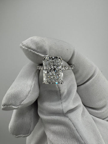 3.69 Emerald Cur Engagement Ring