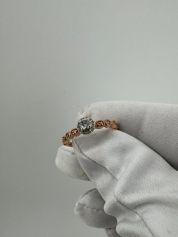 Two Tone Solitary Ring