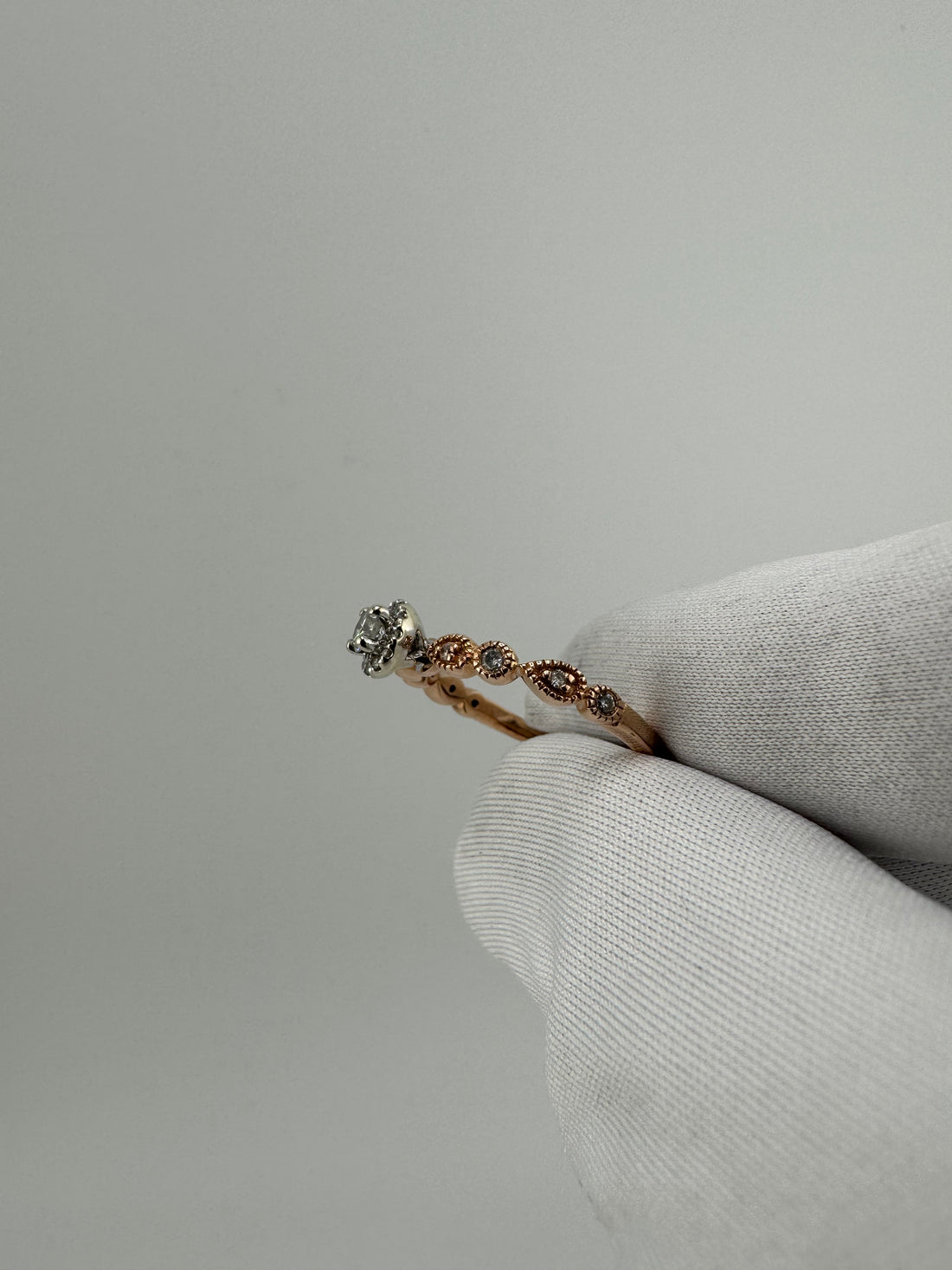 Two Tone Solitary Ring