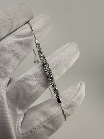 Graduated Diamond Adjustable Bracelet