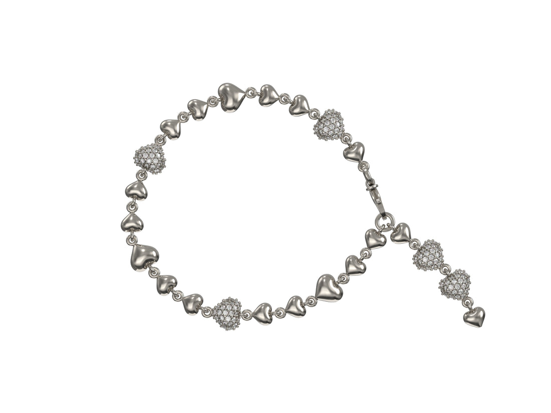 Heart Bead Bracelet