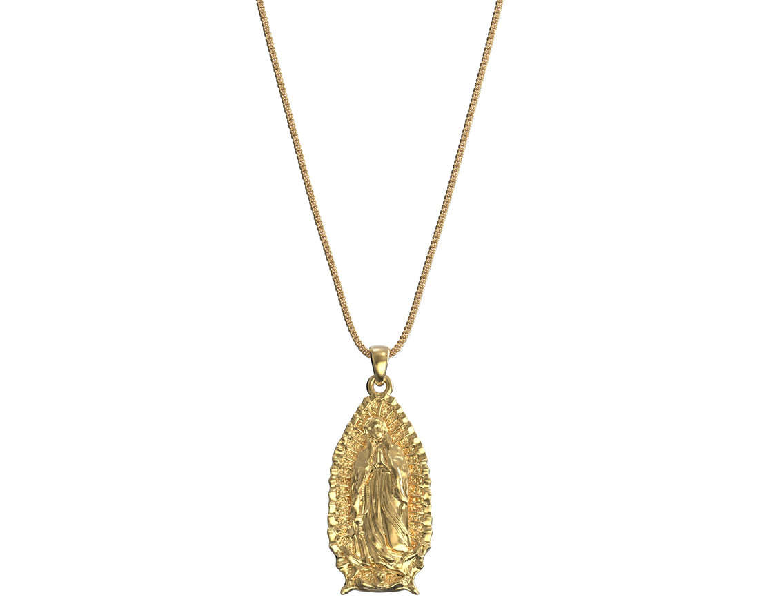 Plain Gold Virgin Mary