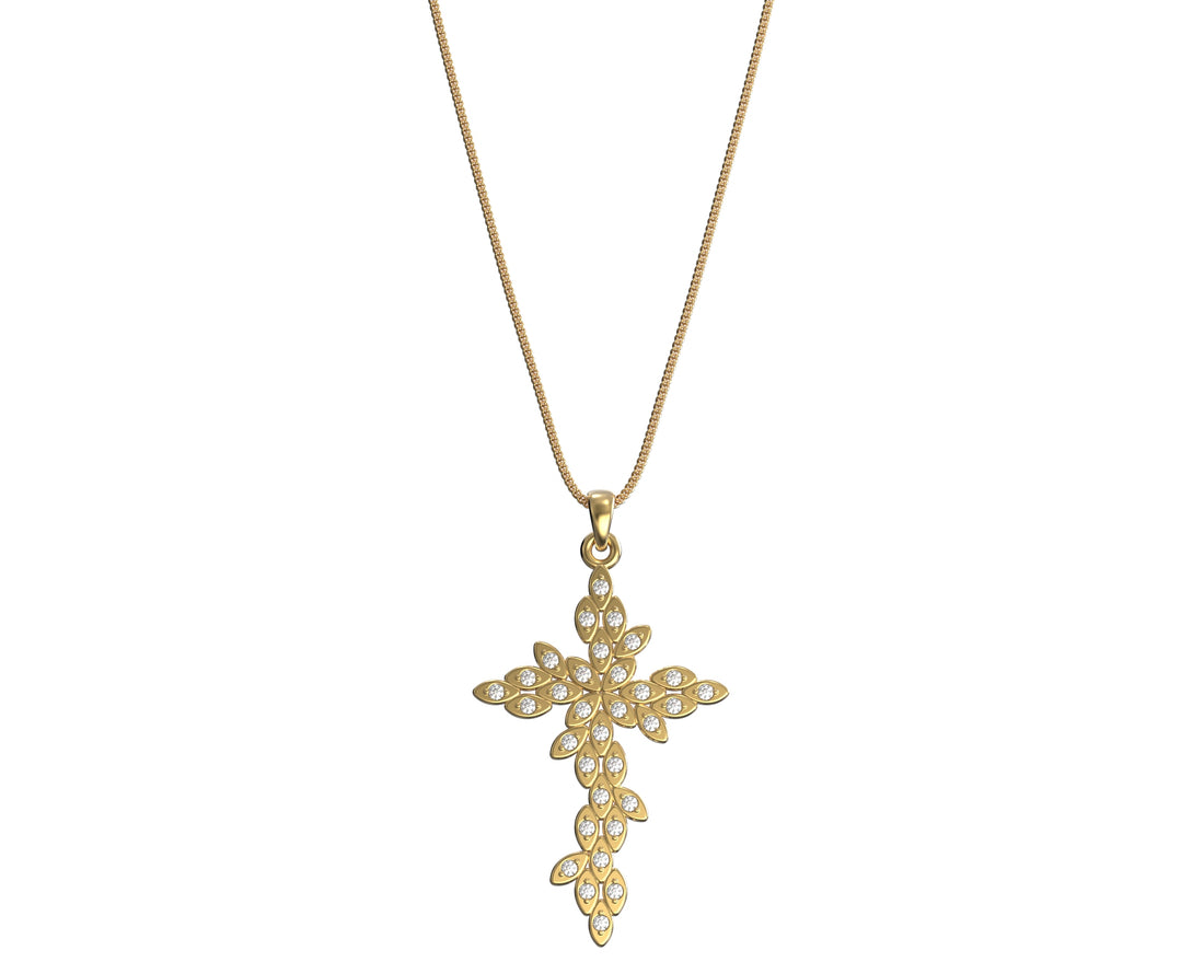 Cross Ovals with Diamonds