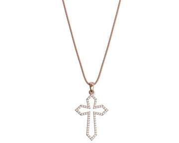 Diamond Outline Pointed Cross
