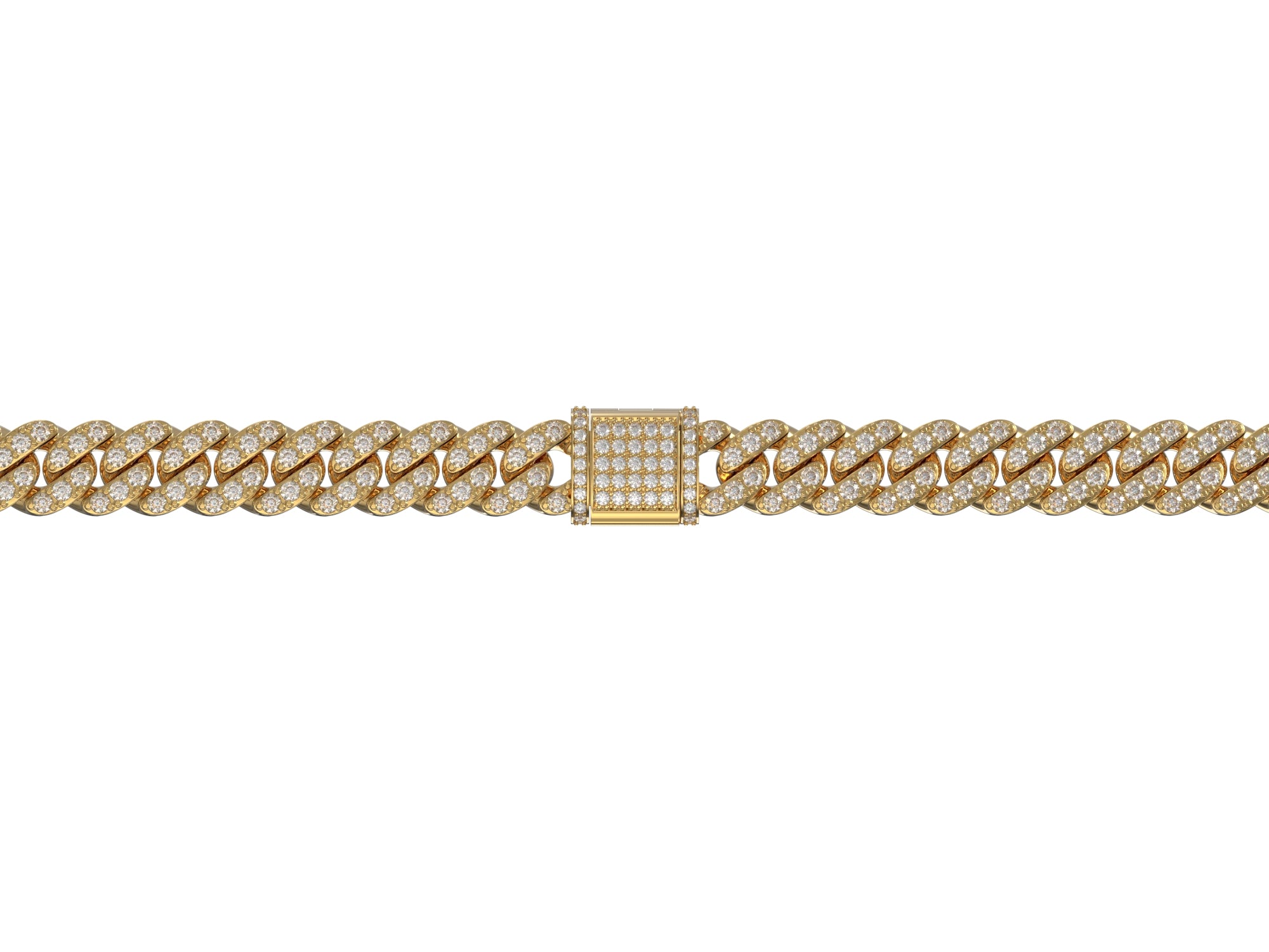 Custom Lab Diamond and 18K Gold Memory Bracelet