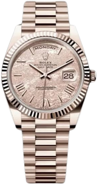 Rolex Day-Date 40 Jubilee Gold, Gold Leaf motif, Roman numerals - M228235JG-0002 - 2026