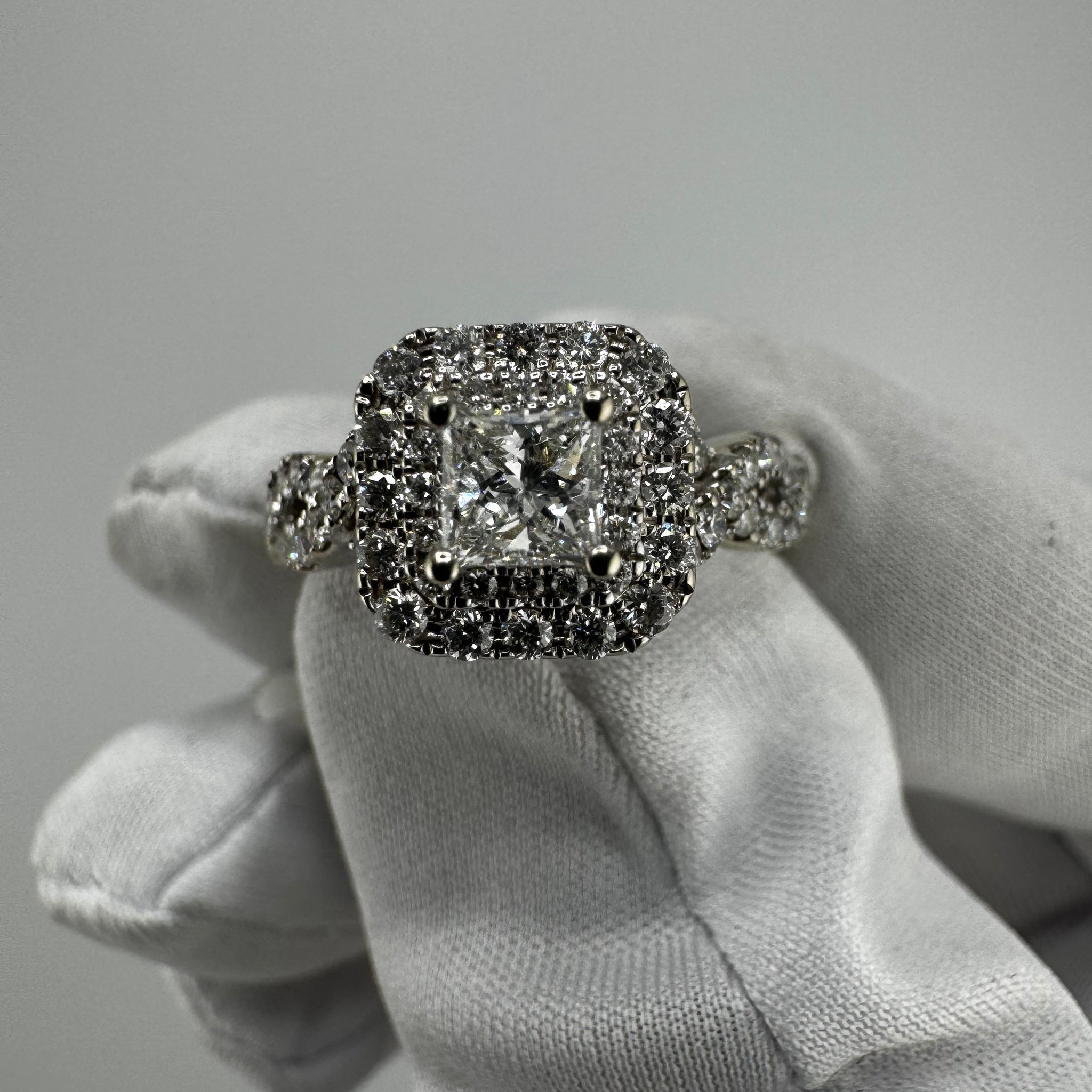 1.06cttw Princes Cut Engagement Ring