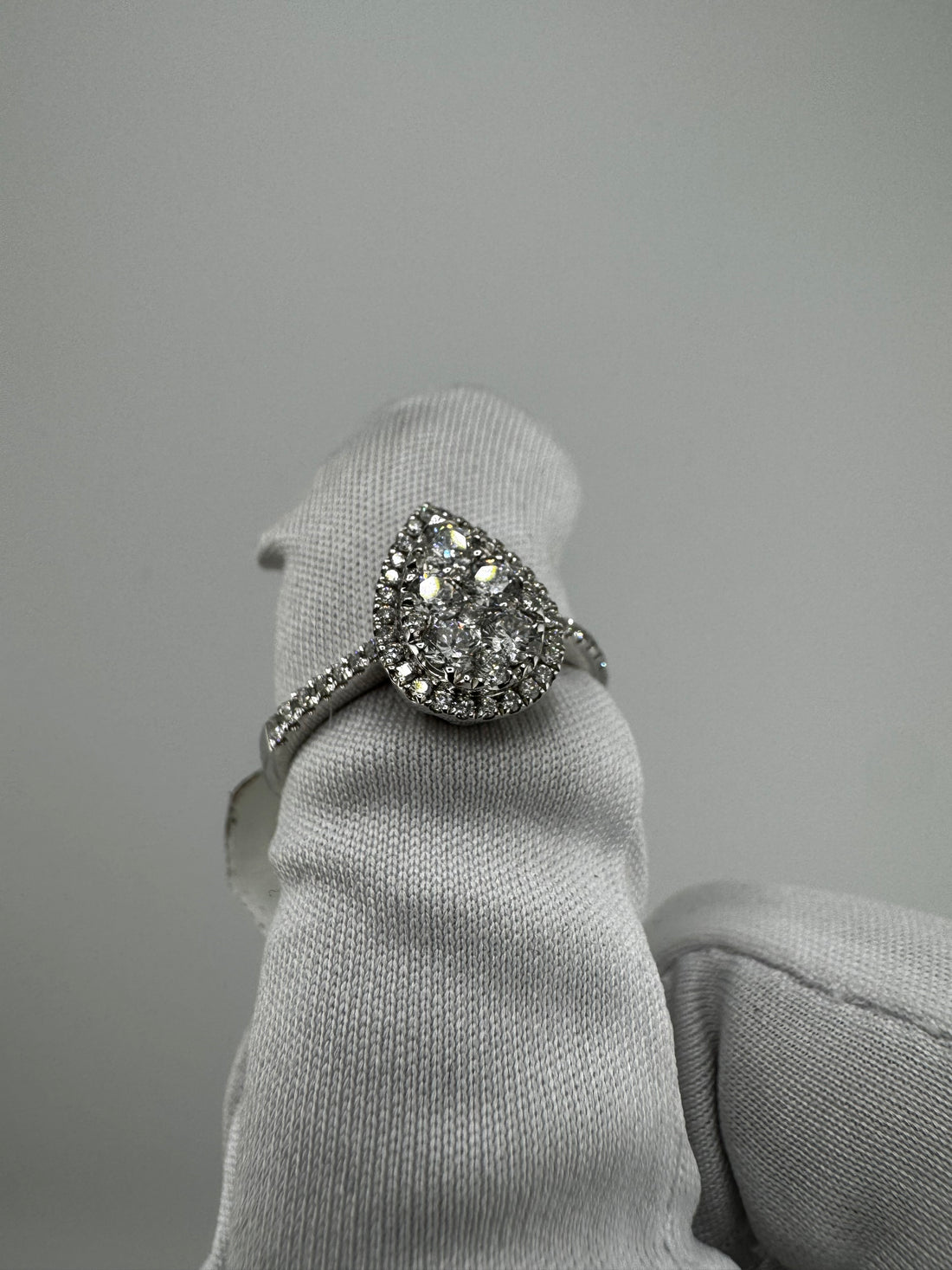 .61cttw Cluster Pear Ring