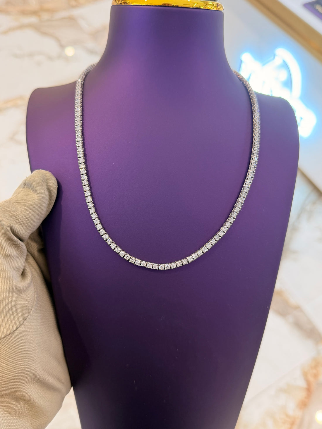 10.78cttw Tennis Necklace