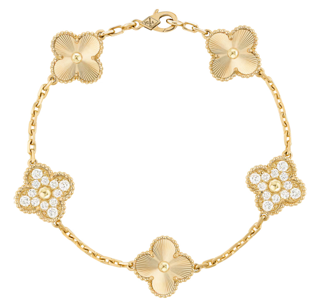 5 Clover Bracelet All Gold