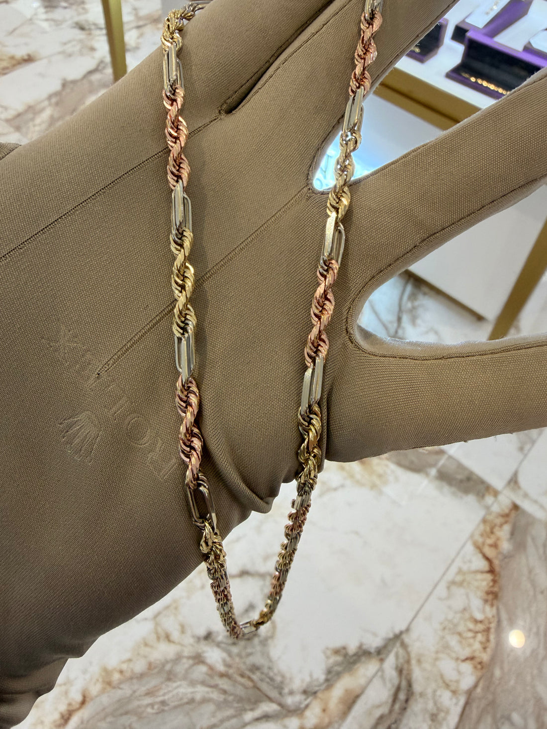 4.5mm Tricolor Rope Necklace