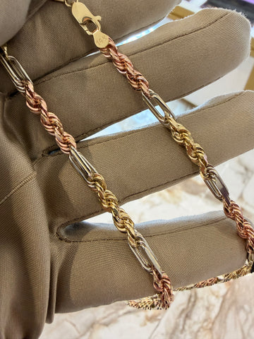 4.5mm Tricolor Rope Necklace