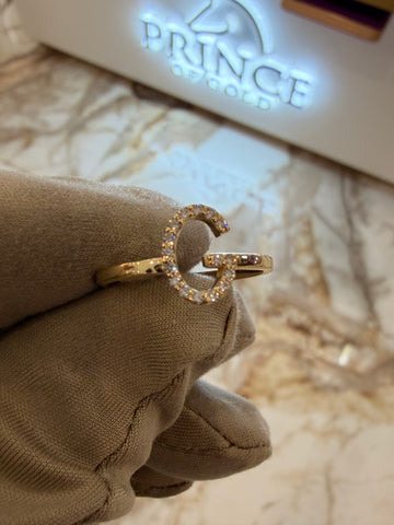 Dainty Initial Ring