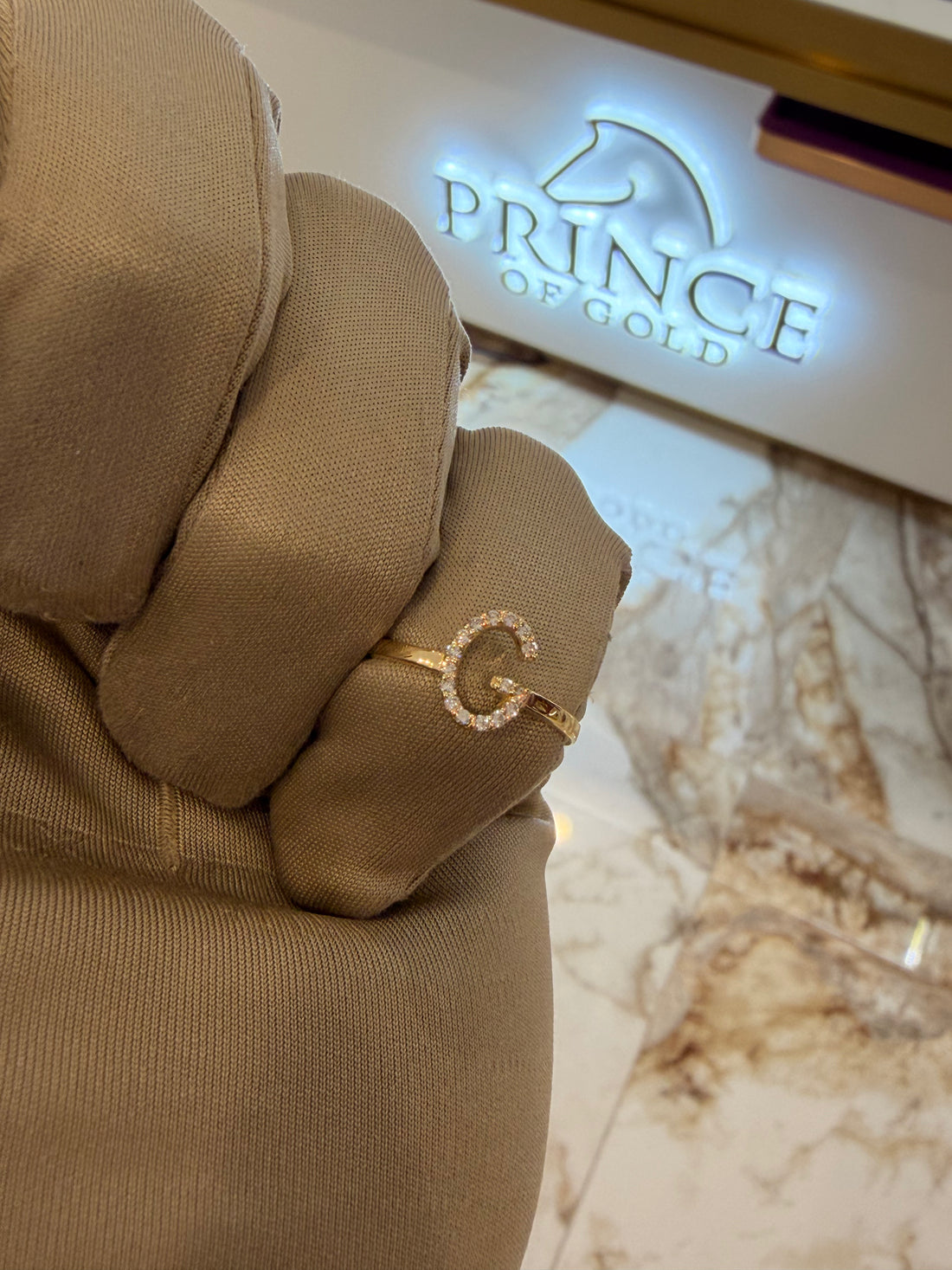 Dainty Initial Ring