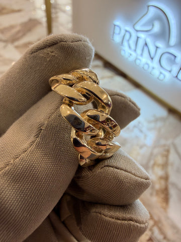 11mm Plain Cuban Link Ring