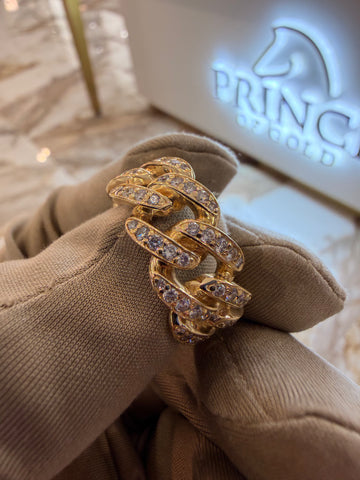 11mm Cuban Link Ring Diamonds