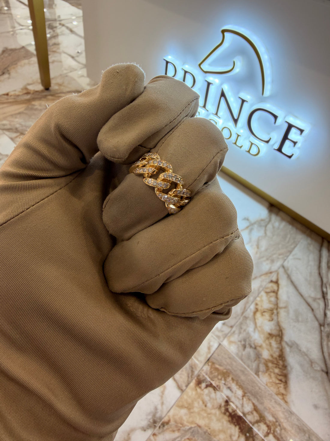 11mm Cuban Link Ring Diamonds