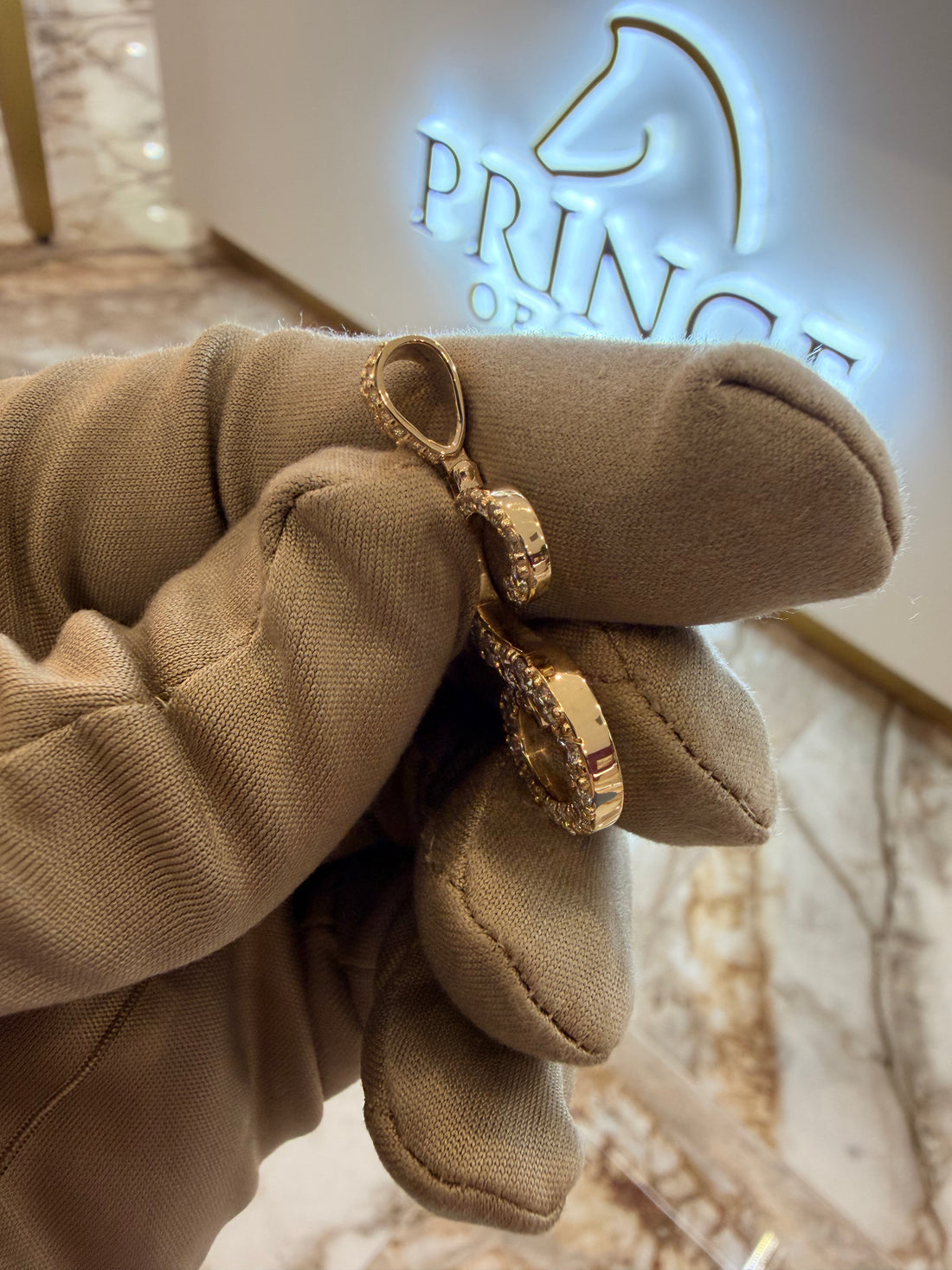 21mm Custom Initial Diamonds