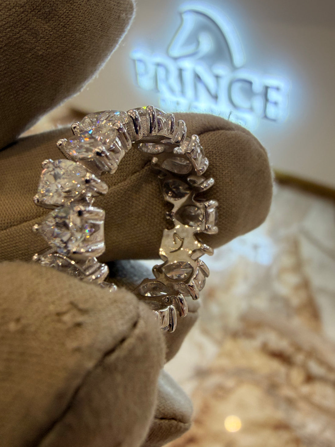 Pear Cut Eternity Ring