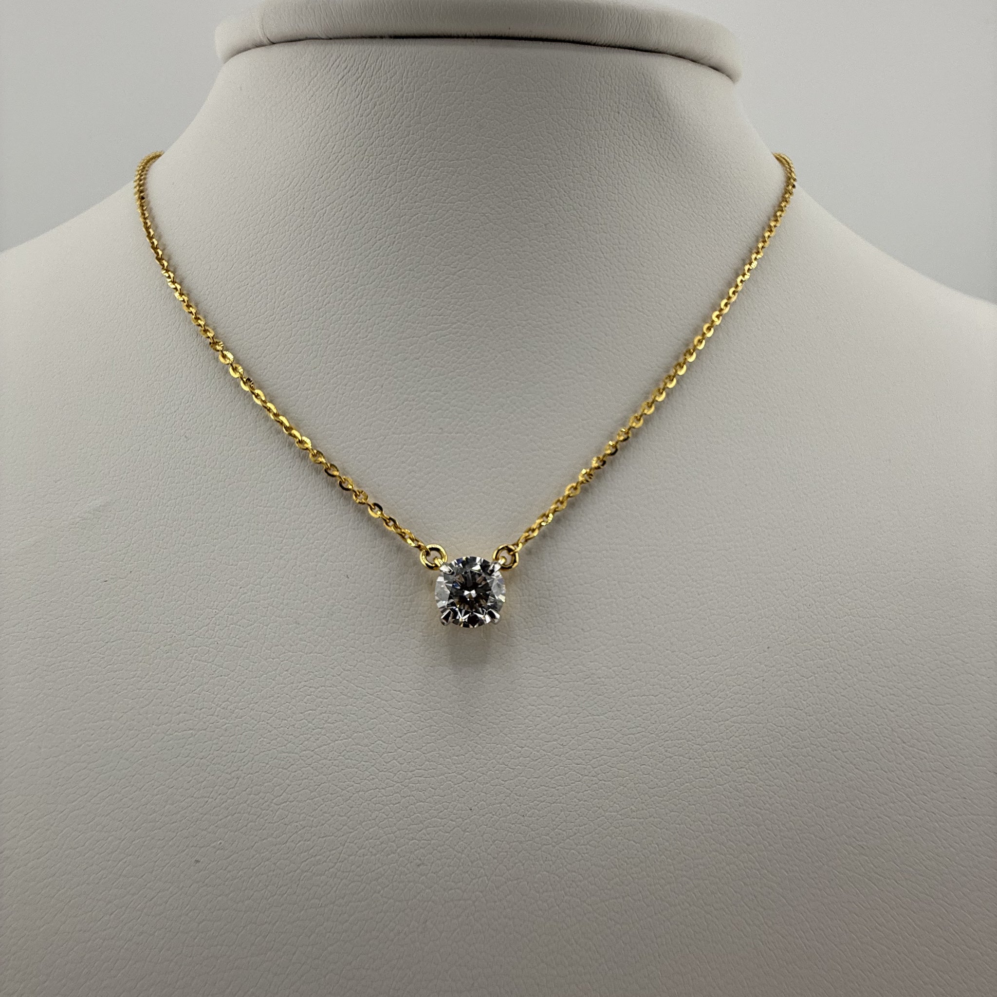 Brilliant Cut Solitaire Necklace