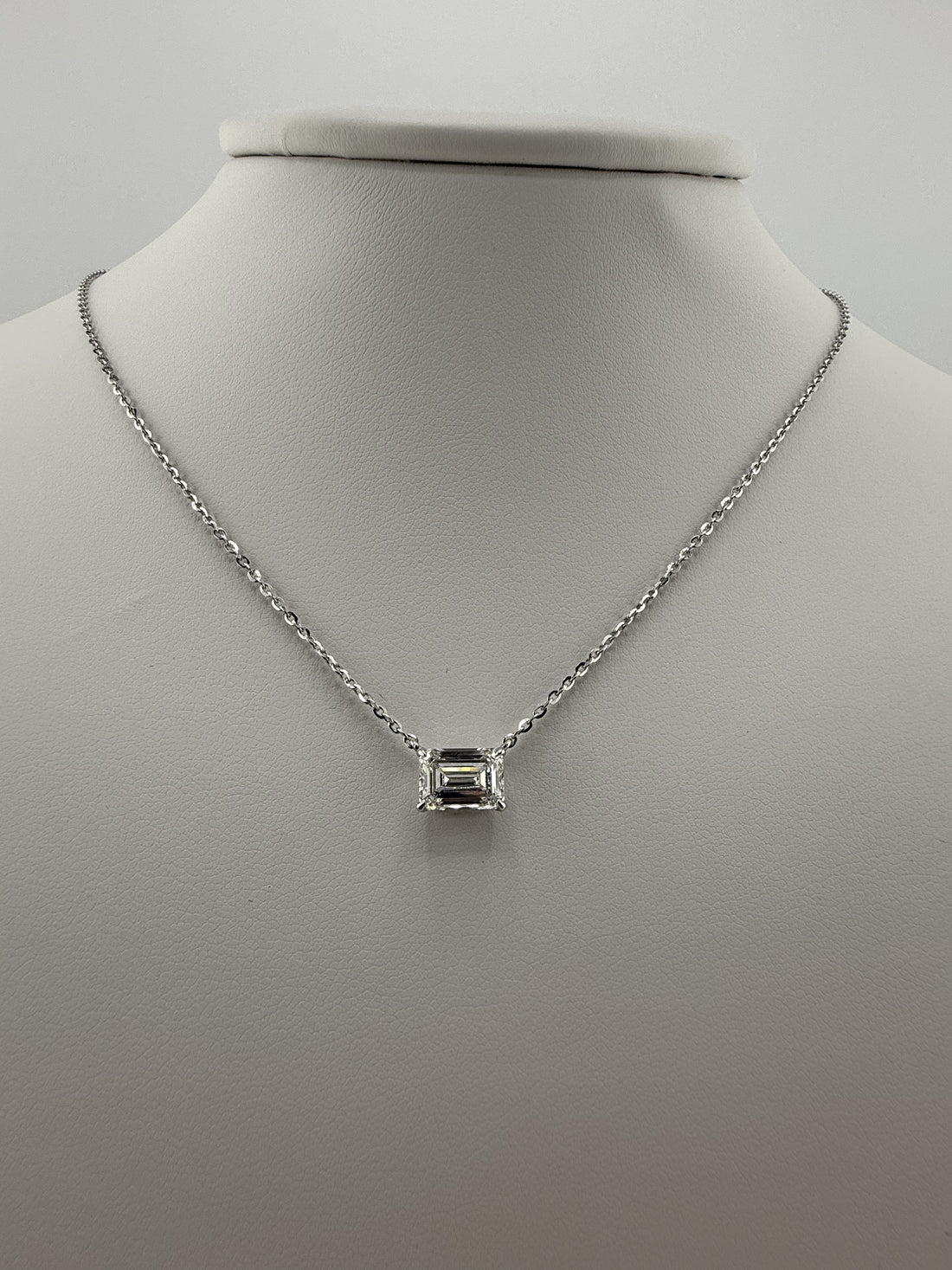 2.01ct Emerald Cut Solitaire Necklace