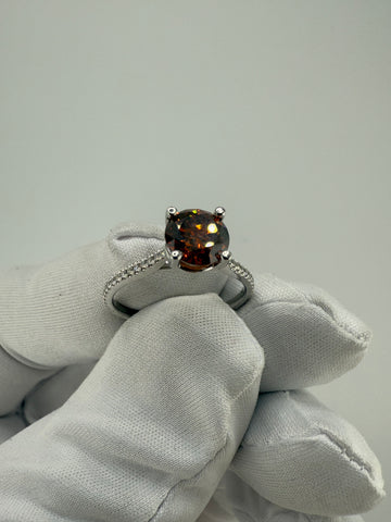 1.15ct Fancy Vivid Orange Diamond Ring