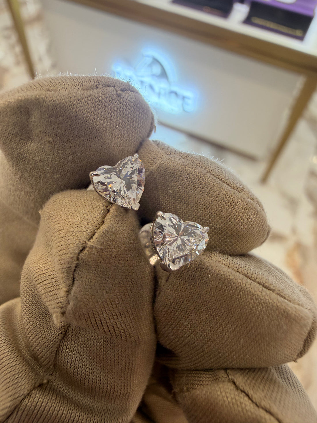 1.25ct Heart Diamond Studs