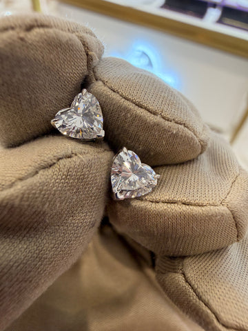 1.25ct Heart Diamond Studs