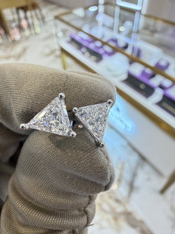 2.04cttw Trilliant Diamond Studs