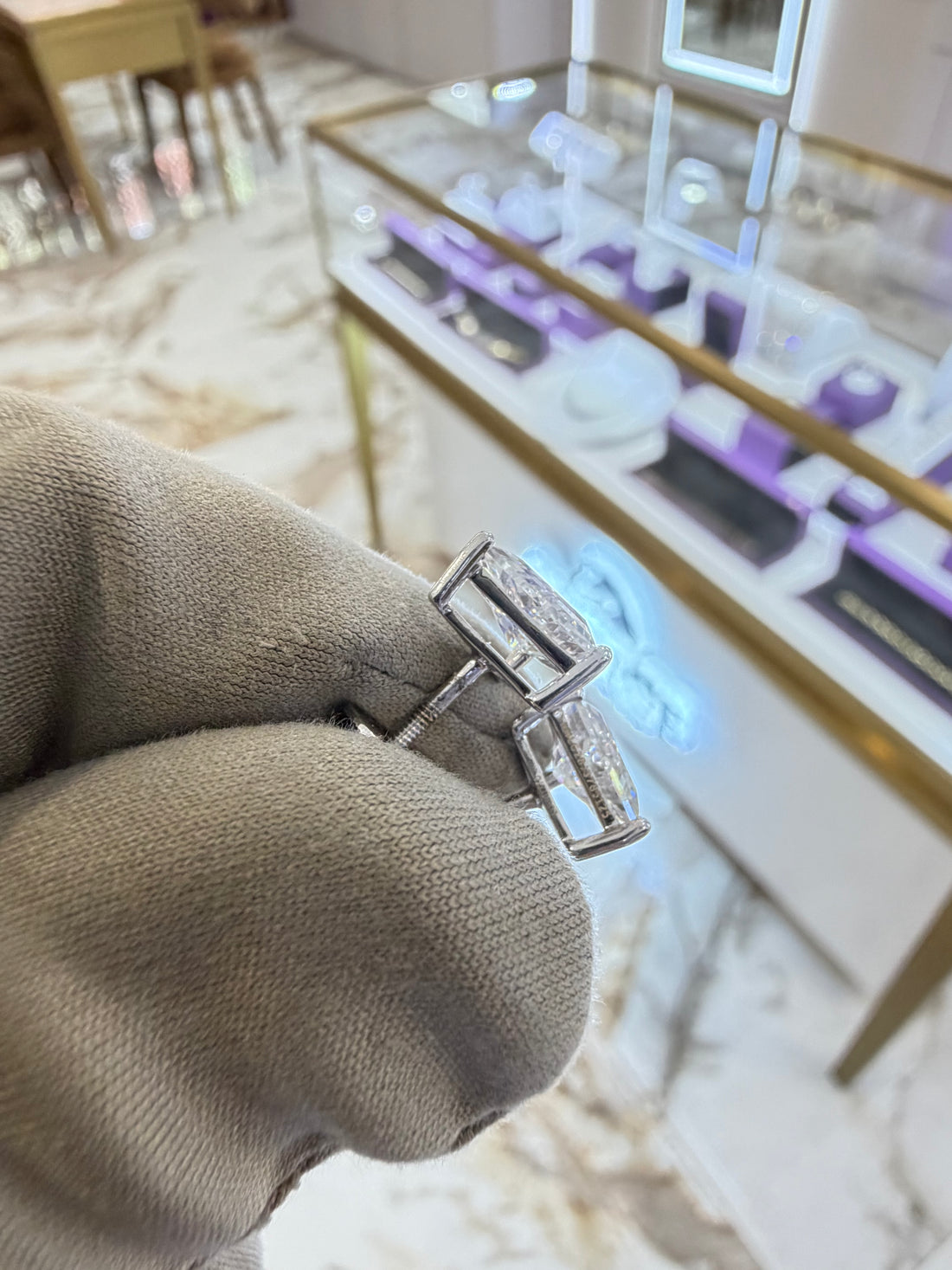 2.04cttw Trilliant Diamond Studs