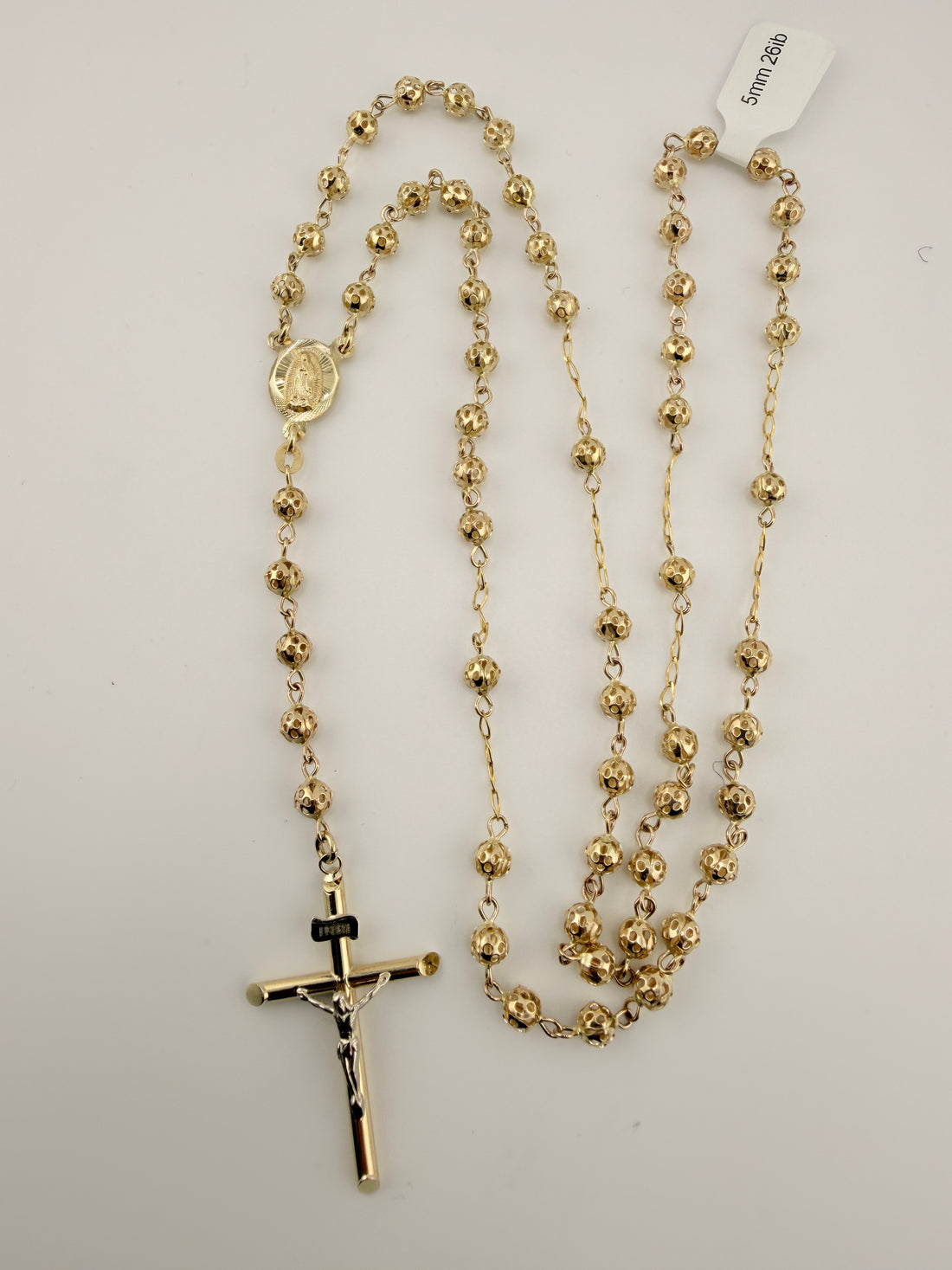 5mm Rosary 10Kt Gold