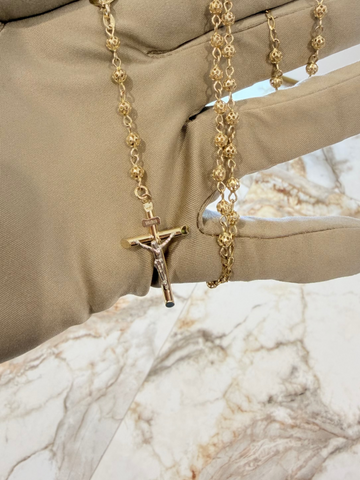 4mm Rosary 10Kt Gold