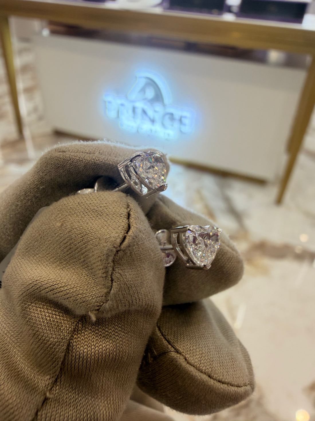 1.44ct Heart Diamond Studs