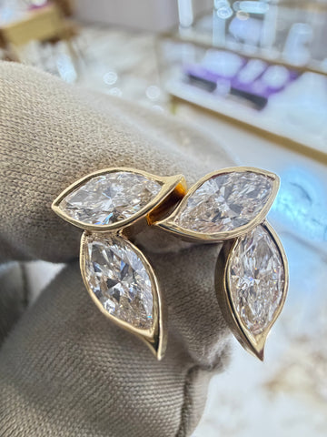 Luminous Petals Diamond Studs YG