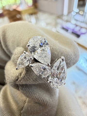 Elysian Pears Diamond Studs WG