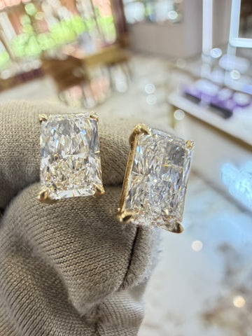 2.11cttw Radiant Cut Studs
