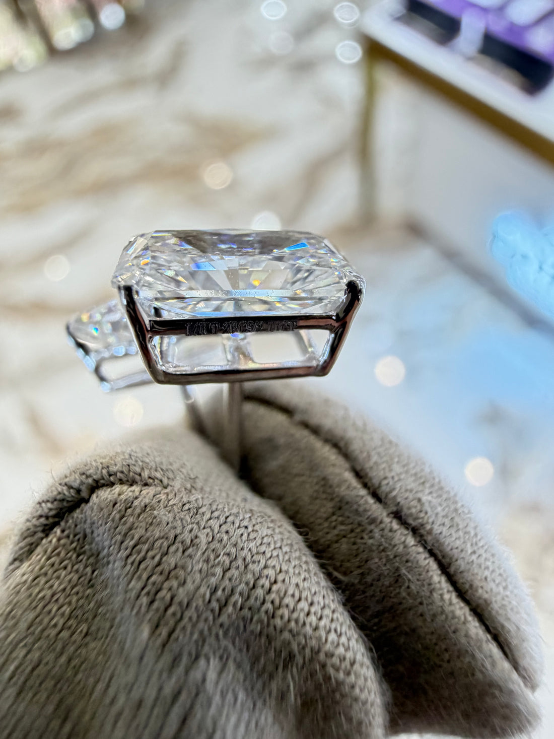 3.70cttw Radiant Cut Studs