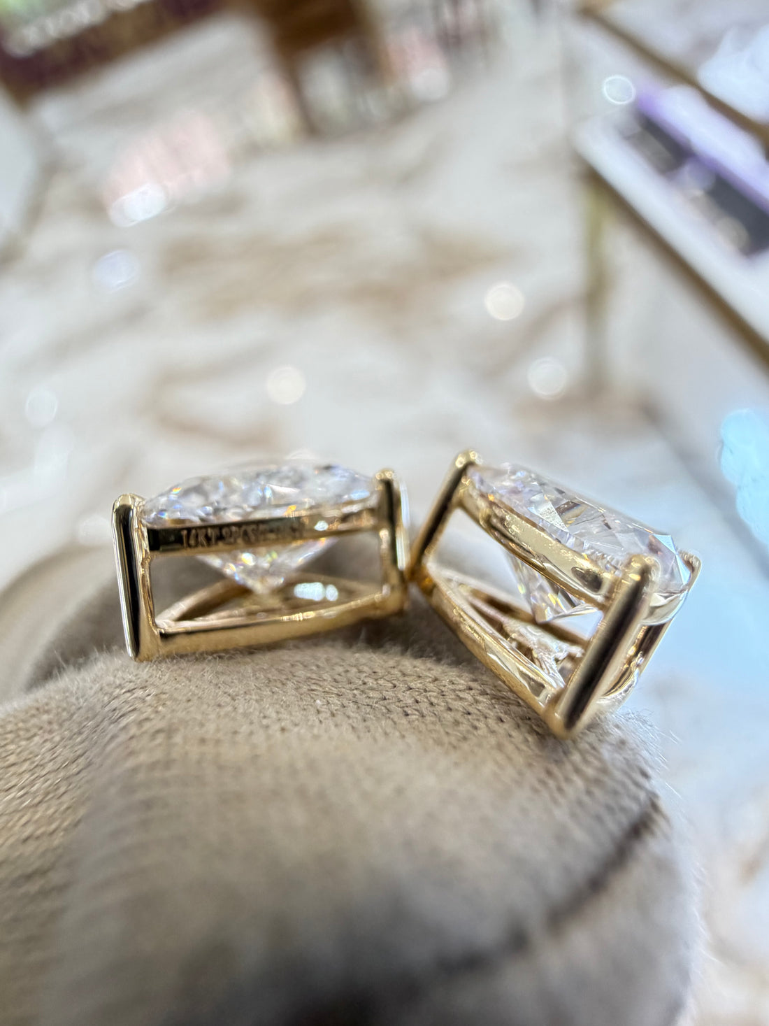 2.10cttw Trilliant Diamond Studs