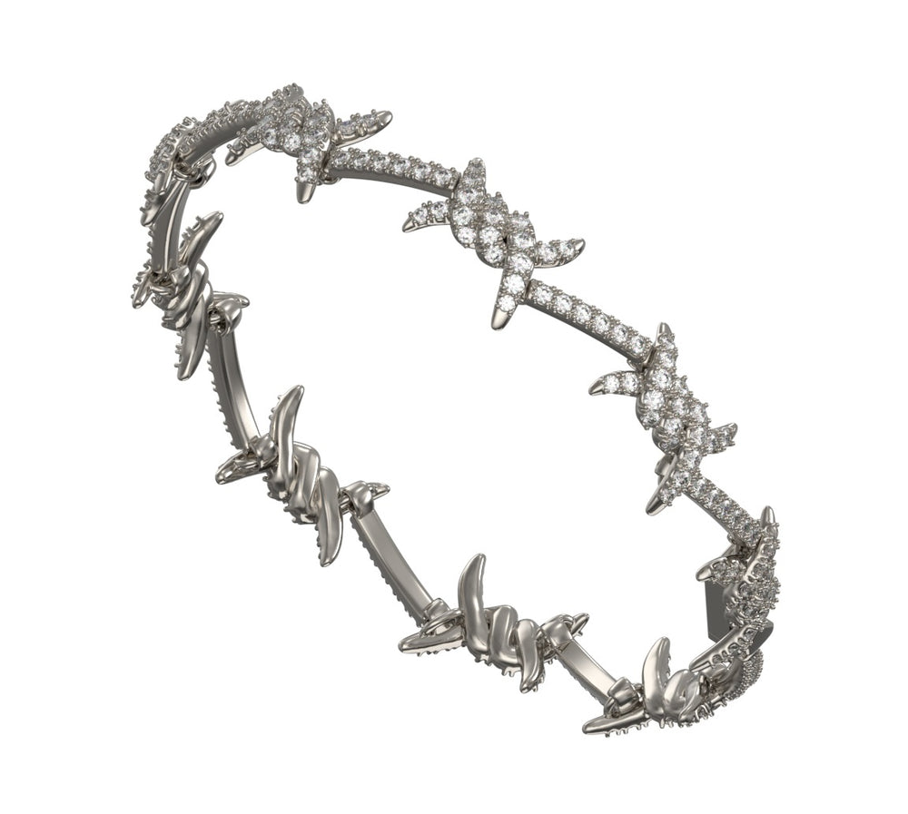 Barbed Wire Bracelet Diamonds
