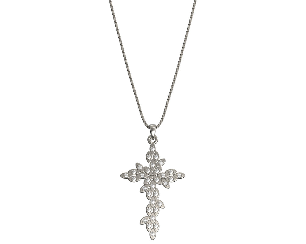 Cross Ovals with Diamonds