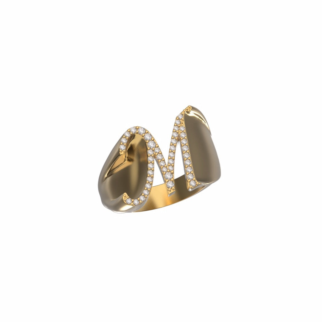 Women's Single or Double Initial Ring (Initial Deposit)