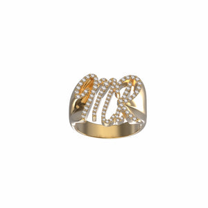 Women's Single or Double Initial Ring (Initial Deposit)